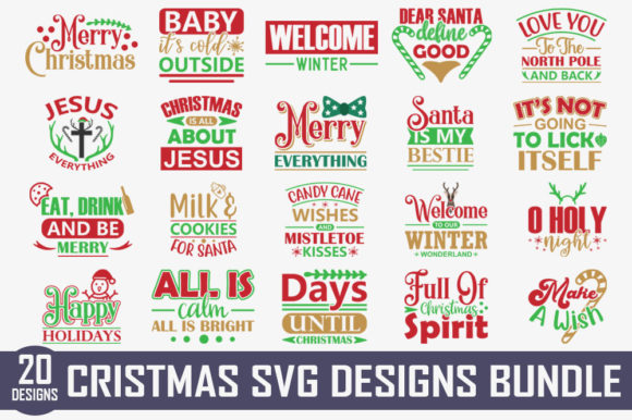 Christmas Quotes Designs Bundle