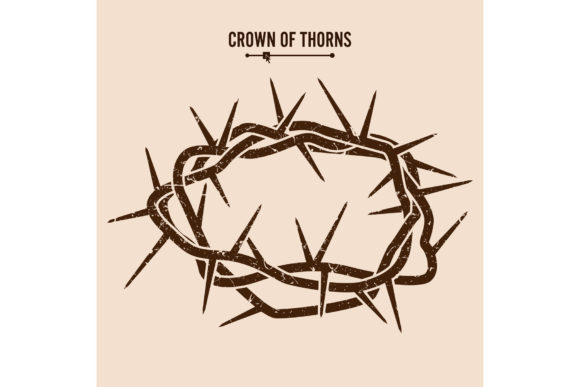 Silhouette of a Crown of Thorns: A Symbol of Sacrifice and Strength